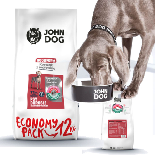 John Dog sušené hovädzie krmivo 12 kg