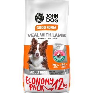 John Dog Good Form stredne veľké teľacie psy 12kg