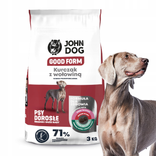 John Dog suché krmivo kuracie 3 kg