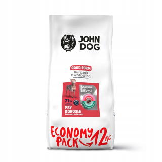 John Dog sušené hovädzie krmivo 12 kg