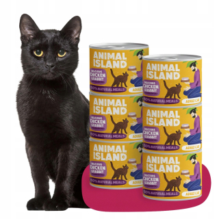 Konzerva pre mačky - Karma Cat 6x200G kuracie králičie zvieracie ostrov