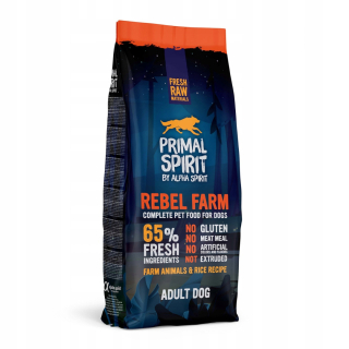 Suché krmivo pre psy granule - Farma Farm Spirit Rebel Farm Farm 65% Mäso 12 kg