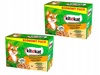 Konzerva pre mačky - KITEKAT DELIKÁTNE PRÍCHUTY V Omáčke 24 x 100 g