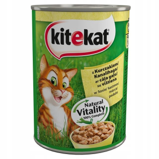 Krmivo pre mačky - Meat Kitekat Karma Kota Chicken 400g X 12
