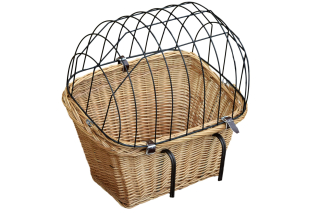Prepravná taška pre psa - Bike Basket Prútený košík s mriežkou Mix 3 v