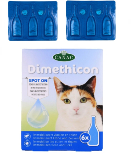 Prípravok pre mačky - Kvapky na blchy a kliešte na 6 ks Cat Canac