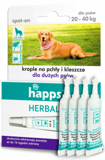 Prostriedok proti parazitom - Blchy pre psov (20-40 kg) šťastia