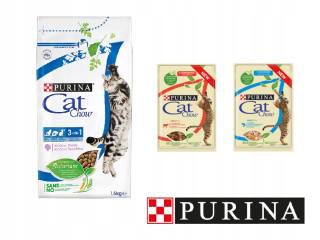 Granule pre mačky - Kota Kota Purina Cat Chow Dospelý 3in1 Turecko