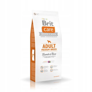 Suché krmivo pre psy granule - Pes Karma Brit Care Adult M Lamb Ryža 12 kg