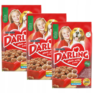 Suché krmivo pre psy granule - Purina Dog Food Darling Hovädzie zelenina 30 kg