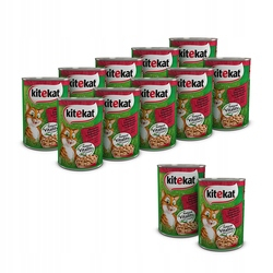 Krmivo pre mačky - Kitekat hovädzie mäso môže 10x400g + 2 plechovky zadarmo