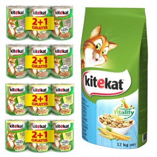 Krmivo pre mačky - Kitekat White Fish 12KG + môže 12x400g