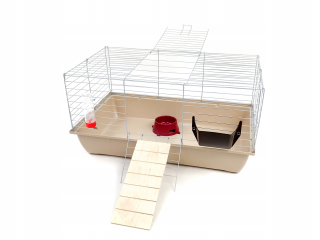Klietka pre zajace, morčatá - Králičie klietky/ošípané 80 cm + platforma + zadarmo