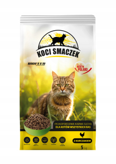 Koci Smaczek Biofeed univerzálne krmivo pre mačky 5kg s kuracím mäsom NOVINKA!