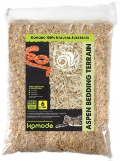 Komodo Aspen Bed 12L - Topola vlákno zem