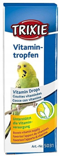 Krmivo pre papagáje - Kvapky vitamínov pre vtáky papagájy trixie 15 ml