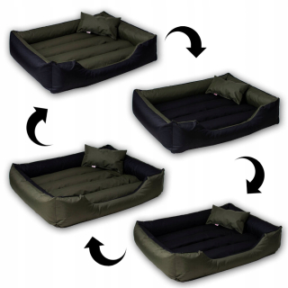 Pelech pre psa - XXL olivové posteľ pre PSA 130x100 CODURA