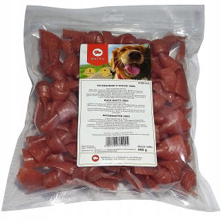 Pochútky, maškrty pre psy - Maced Knots of Duck Bows 500G Diss Delication