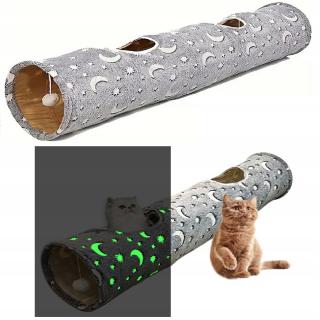 VEĽKÁ SVIETIACA TUNELOVÁ HRAČKA PRE MAČKU S XL GULIČKAMI