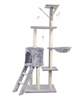 Posteľ na strome škrabadlo pre mačky House 138cm F014