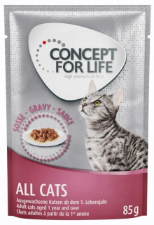 Koncept pre život All Cats 85g vrecúško v omáčke
