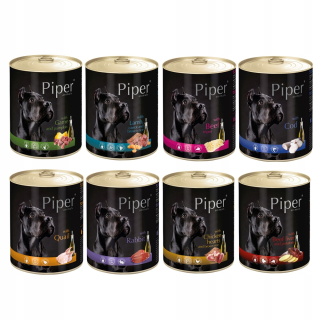 Konzervy mokré krmivo pre psa - Vlhké psie zvieratá Piper Animals 32x800G