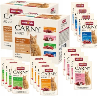 Animonda Carny Adult 4 Smaki Mix príchutí 8 x 85 g