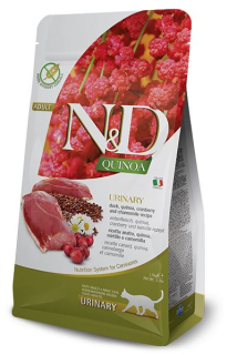 Granule pre mačky - N&D Cat quinoa močová kačica, brusnicový dospelý 30
