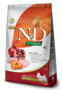 Suché krmivo pre psy granule - N&D Pes Dospelý mini tekvica a kuracie a námornícke modré 7 kg