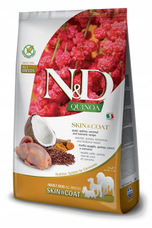 Suché krmivo pre psy granule - N&D Dog Quinoa Skin & Coat Quail, 800 gr