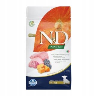 Suché krmivo pre psy granule - N&D Pumpkin Dog Puppy Mini Lamb & Blueberry 800G