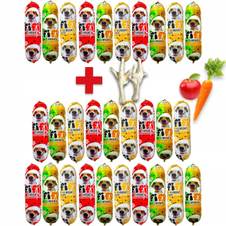 NOVÁ PRÍCHUŤ! 29x1KG FIFI barové krmivo pre psov - 83% mäso SO ZELENINOU + ZDARMA