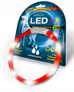 Obojky pre psy - USB LED žiara golier pre psy L 55 cm nastaviteľné