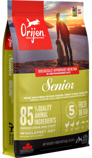 Suché krmivo pre psy granule - Orijen senior 6 kg + zadarmo + rýchla preprava