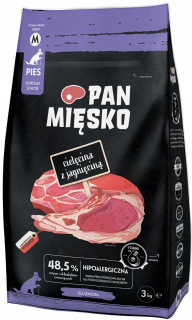 Pan Mięsko Teľacie mäso s jahňacinou M 3kg senior