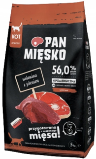 PANVA MÄSO, HOVÄZIE MÄSO A JELEŇ 5 KG PRE KAT