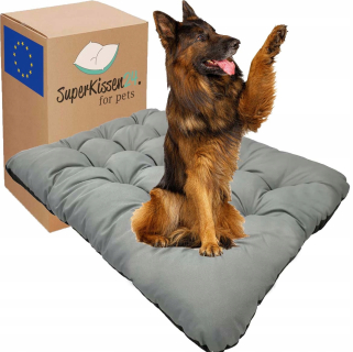 Vankúš pre psa Superkissen24 v odtieňoch sivej 80 cm x 120 cm