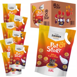 PETSTORY Silikónové stelivo SET 8x3,8L
