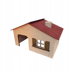Domček pre morča, králika - Pinocchio House for Pigs Chinchilla MAHOGANY P17