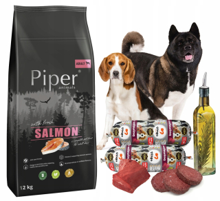 Suché krmivo pre psy granule - Piper Animals Valley Noteci Dospelý losos 12 kg