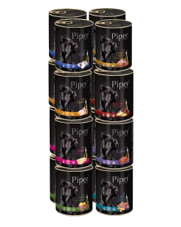 DOLINA NOTECI PIPER Mokré krmivo pre psov, mix príchutí, 16 x 800g