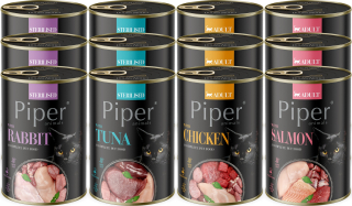 PIPER DOLINA NOTECI KRMIVO MOKRÁ PRE MAČKY ZMES CHUTÍ 12x400G