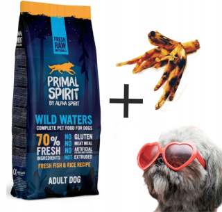 Suché krmivo pre psy granule - Primal Spirit Wild Waters 70% zadarmo + zadarmo 12 kg