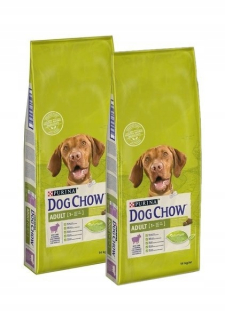 Krmivo pre psy - Purina Dog Chow Adult Lamb Ducha Karma 2x 14 kg