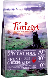 Krmivo pre mačky - Purizon Adult Sterilizovaná Karma pre CAT 2.5KG