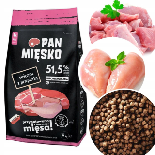 Krmivo pre psy - Pán mäsové potraviny pre teľacie šteniatka 9 kg