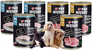 Konzervy mokré krmivo pre psa - Pán Mäsové mokré jedlo pre psa 6 x 400 g