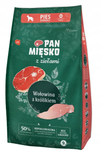 Pan Mięsko suché krmivo pre hovädzie mäso 9 kg