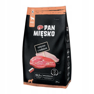 PAN MÄSO Teľacie s morčacím 20kg chrumky XL
