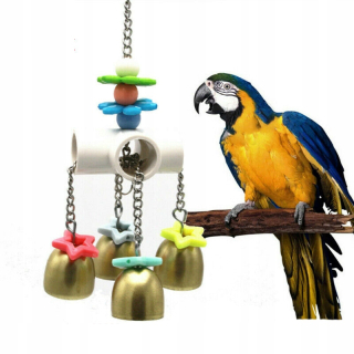 Hračky pre exotické vtáctvo - Parrot vták žuvanie Ara Toy Parrot Bells